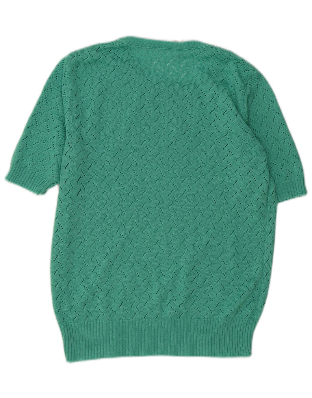 Pulover vintage pentru femei cu decolteu rotund IT 44 Poliacrilic verde mediu
