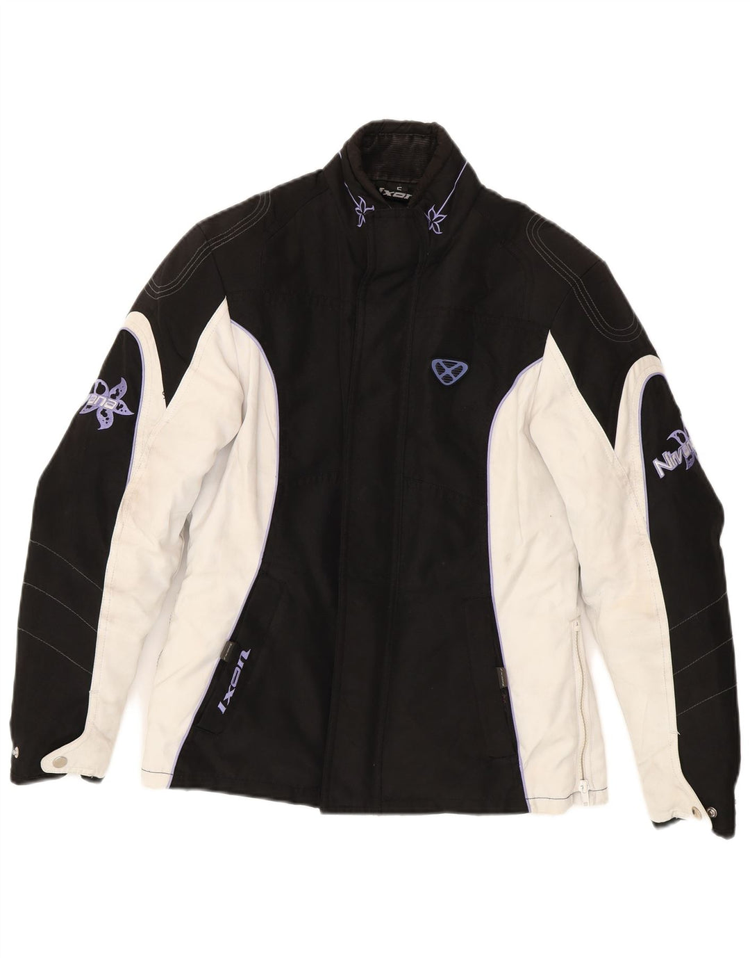 Jachetă Ixon Nirvana Graphic Racer pentru femei UK 10 Small Black Colorblock