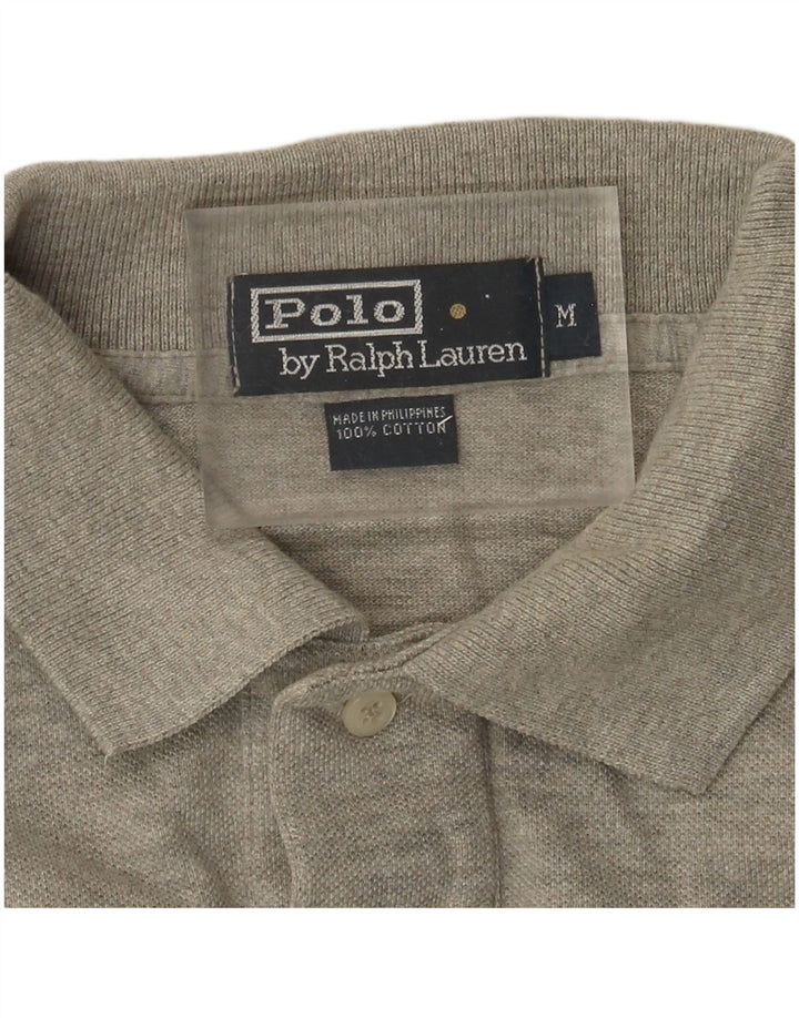 Cămașă polo Polo Ralph Lauren pentru bărbați, bumbac gri mediu