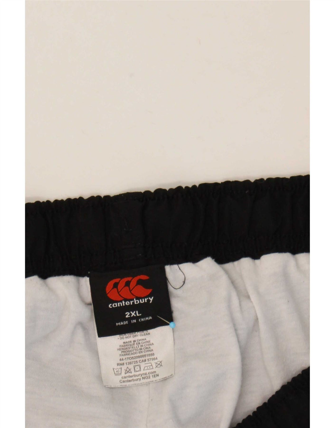 Pantaloni de vânt cu grafică Canterbury pentru bărbați, poliester negru 2XL
