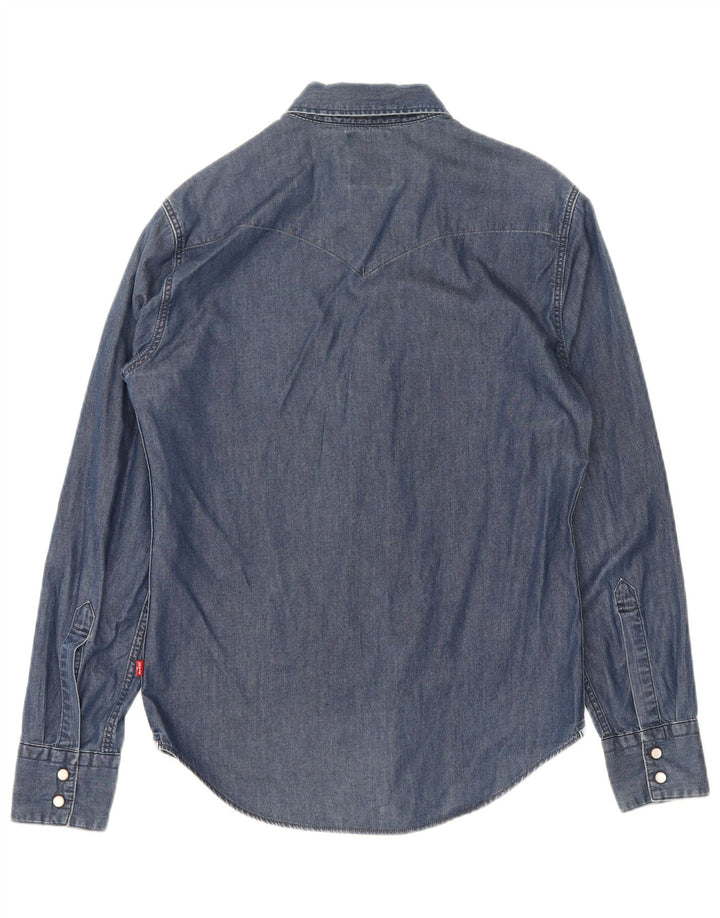 Cămașă Levi's Slim Fit Denim, Bumbac, albastru bleumarin