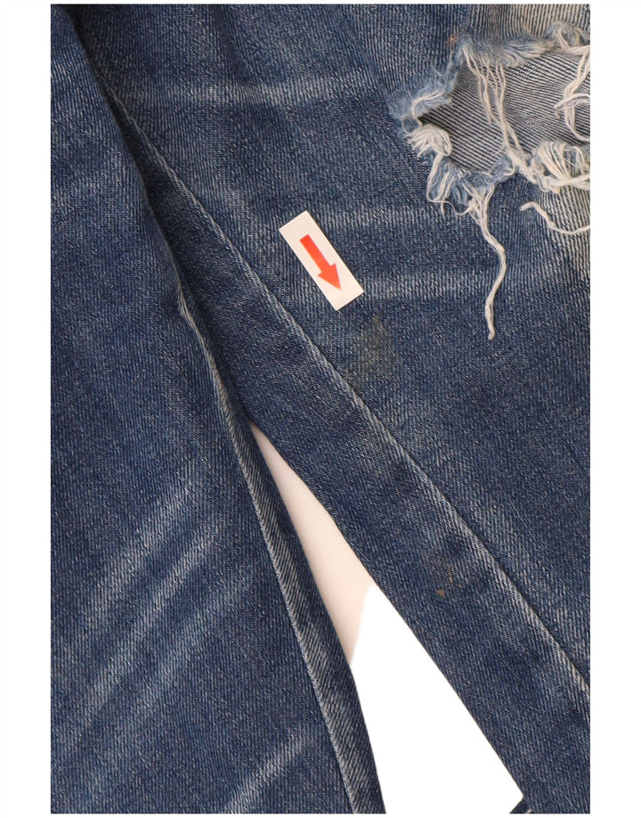Replay blugi slim pentru femei Katewin distressed W32 L32 bumbac albastru
