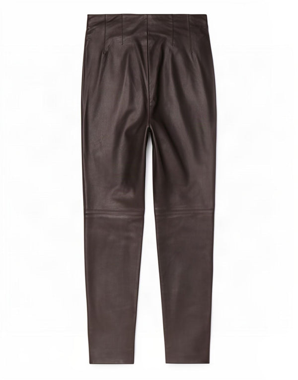 Pantaloni skinny din piele pentru femei Zara Mici L26 L27 Poliester negru