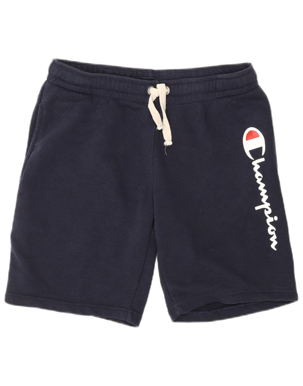 Pantaloni scurți sport grafic Champion pentru femei UK 14, mari, bleumarin
