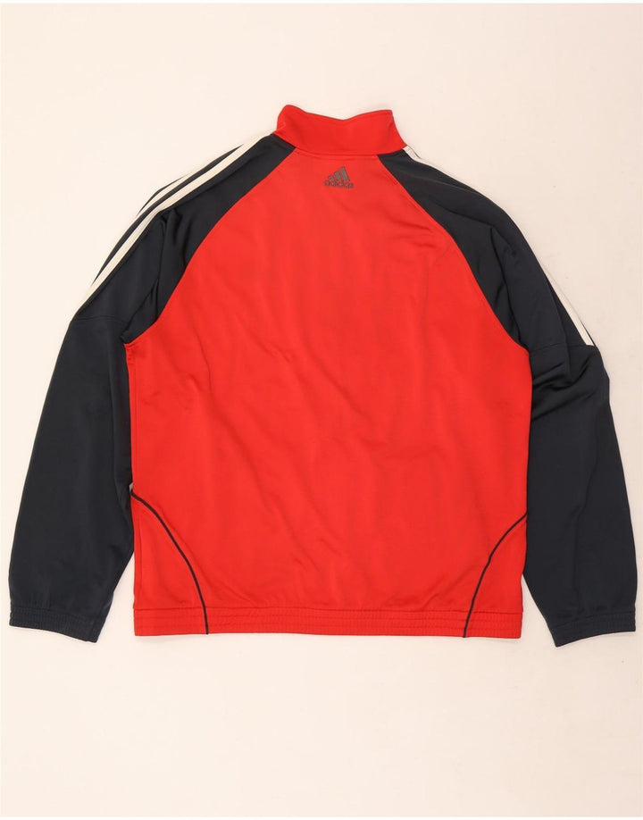 Jachetă de trening Adidas pentru bărbați Marea Britanie 42/44 Poliester color bloc roșu mare