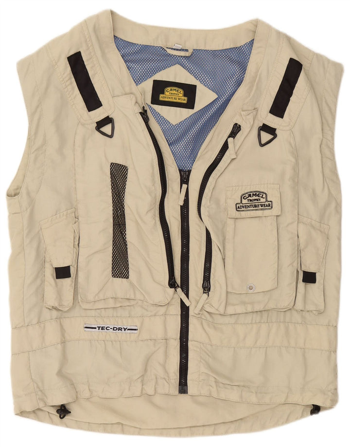 CAMEL Mens Utility Gilet EU 52 XL Beige Polyamide
