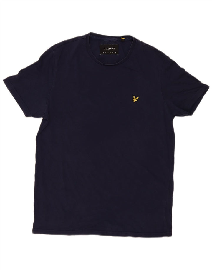 Tricou pentru bărbați Lyle & Scott Top mare din bumbac bleumarin