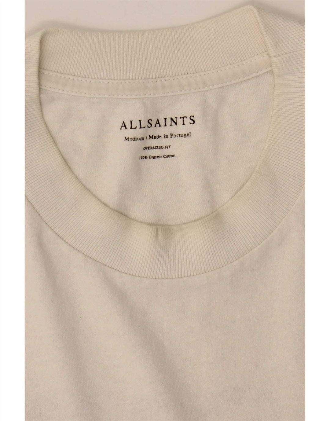 Tricou grafic supradimensionat pentru bărbați All Saints Top mediu din bumbac alb