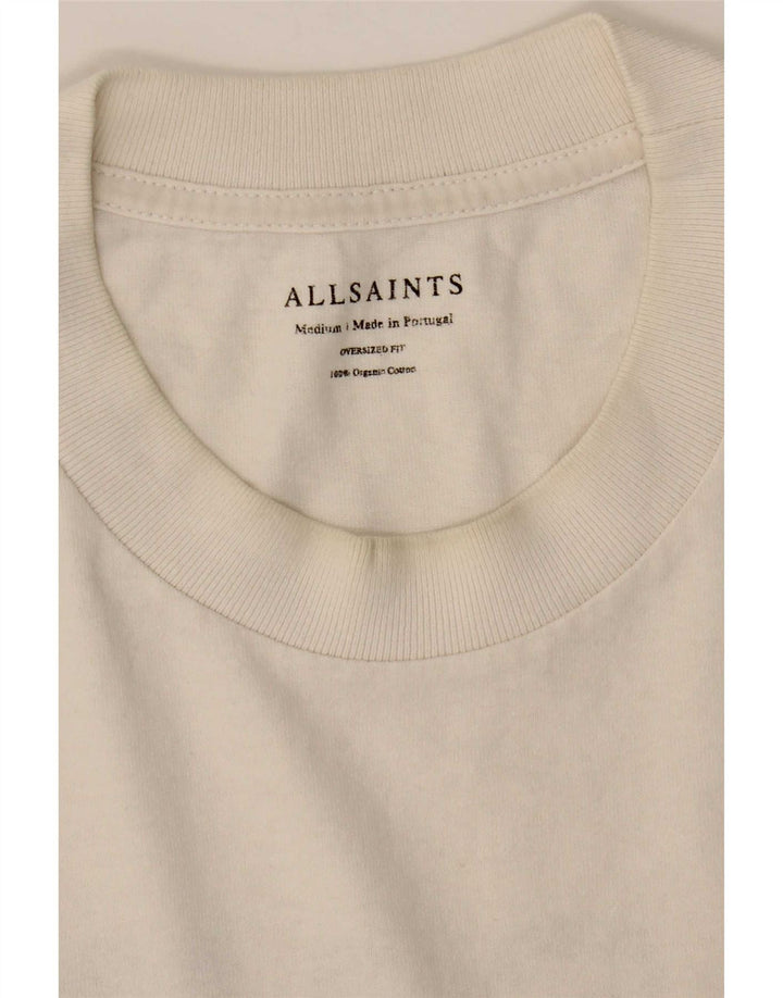 Tricou grafic supradimensionat pentru bărbați All Saints Top mediu din bumbac alb