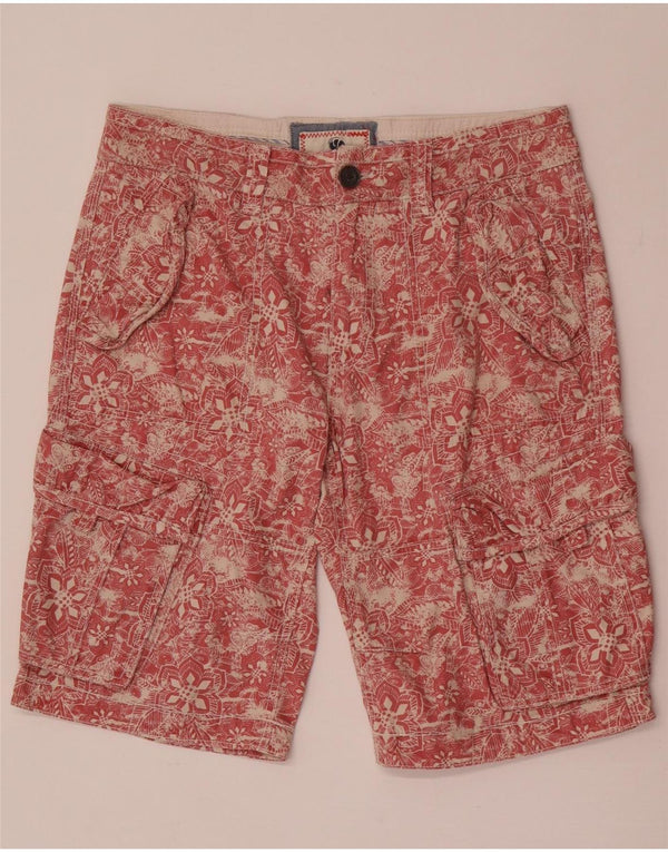 Pantaloni scurți cargo pentru bărbați Fat Face W32 Medium Red Floral
