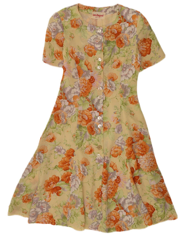 Laura Biagiotti Rochie Maxi Femei UK 12 Medium Multicolor Floral