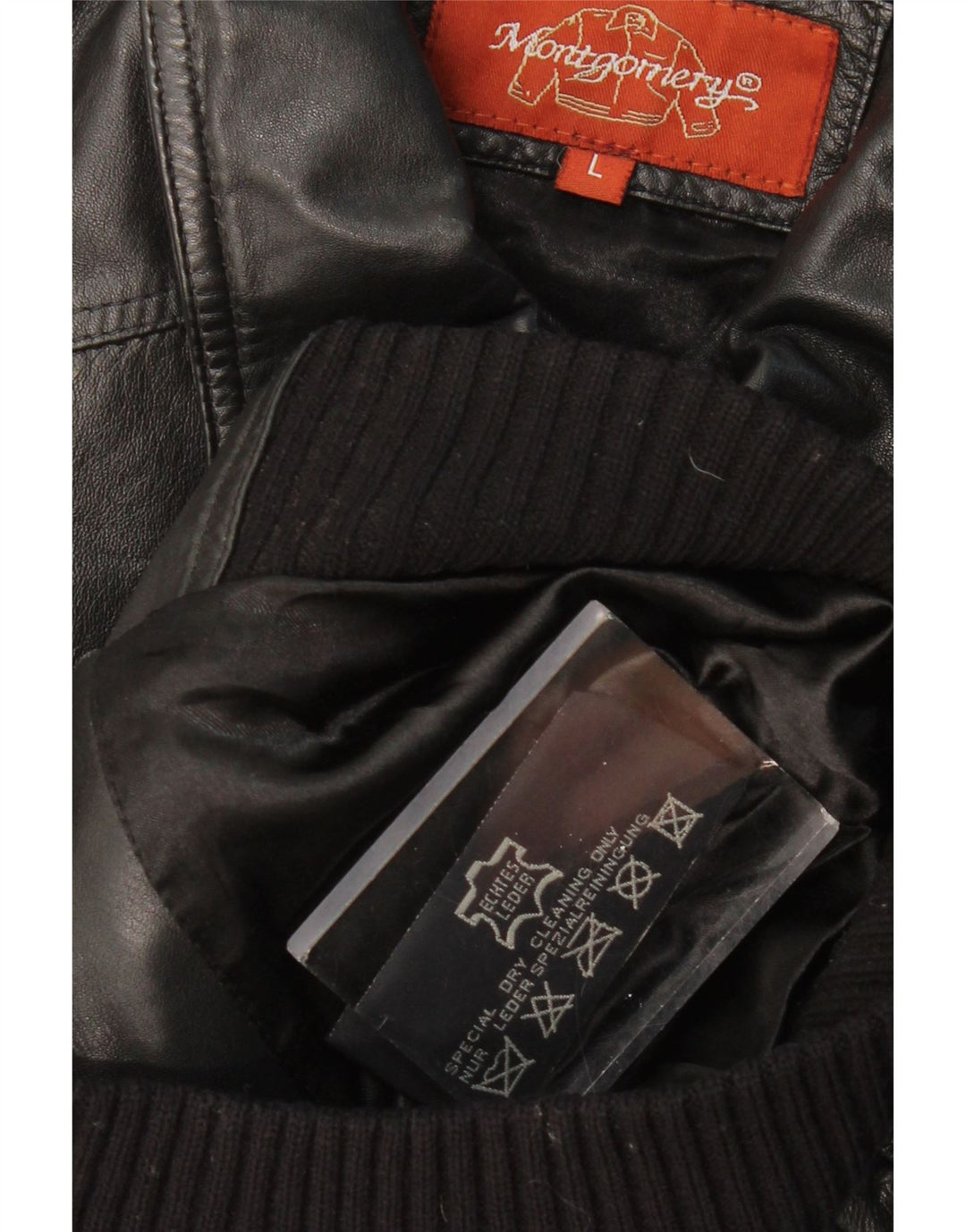 Jachetă de piele crop MONTGOMERY pentru femei UK 14, mare, neagră