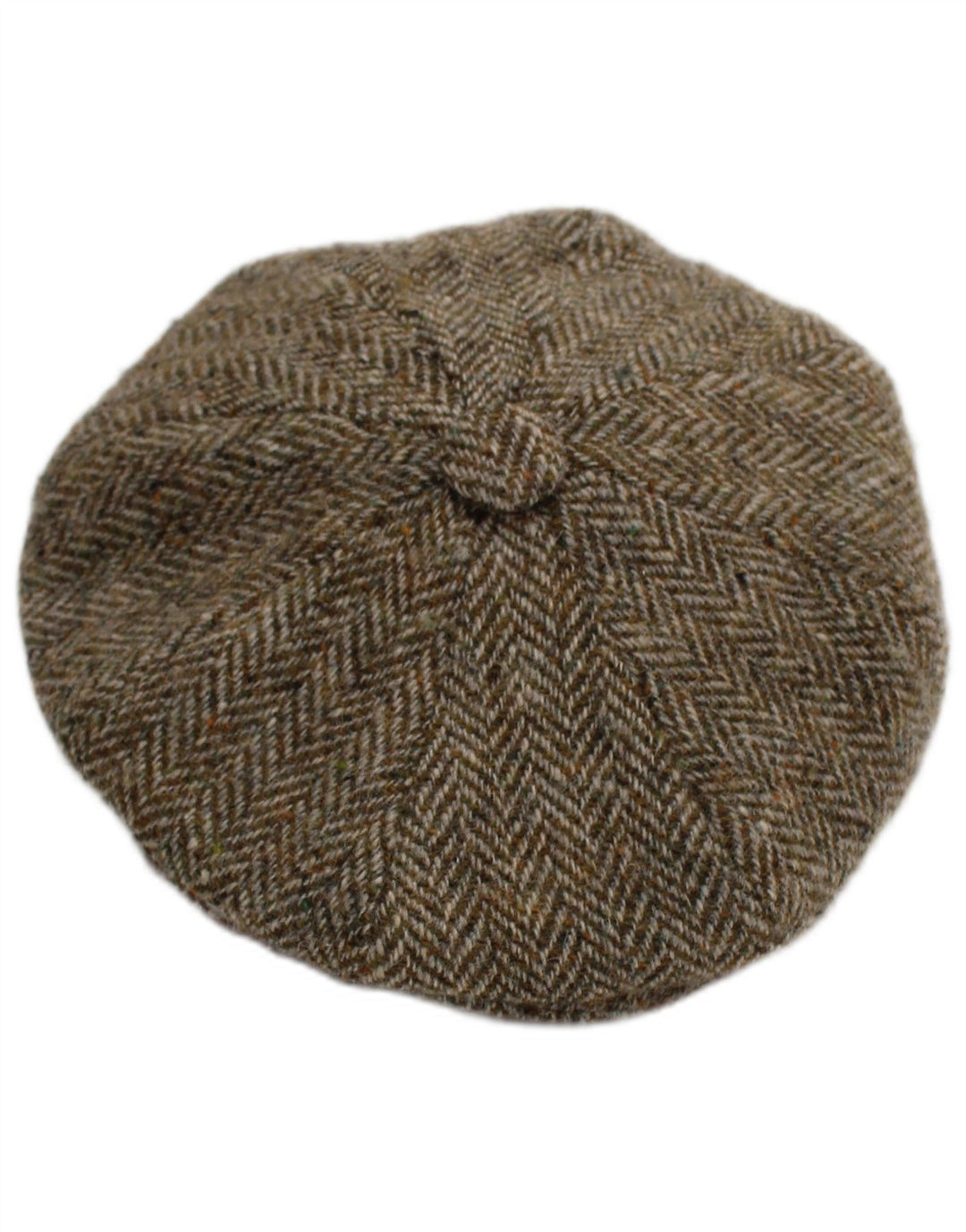 Șapcă plată pentru bărbați Harris Tweed, lână nouă, gri, în spinare, clasică