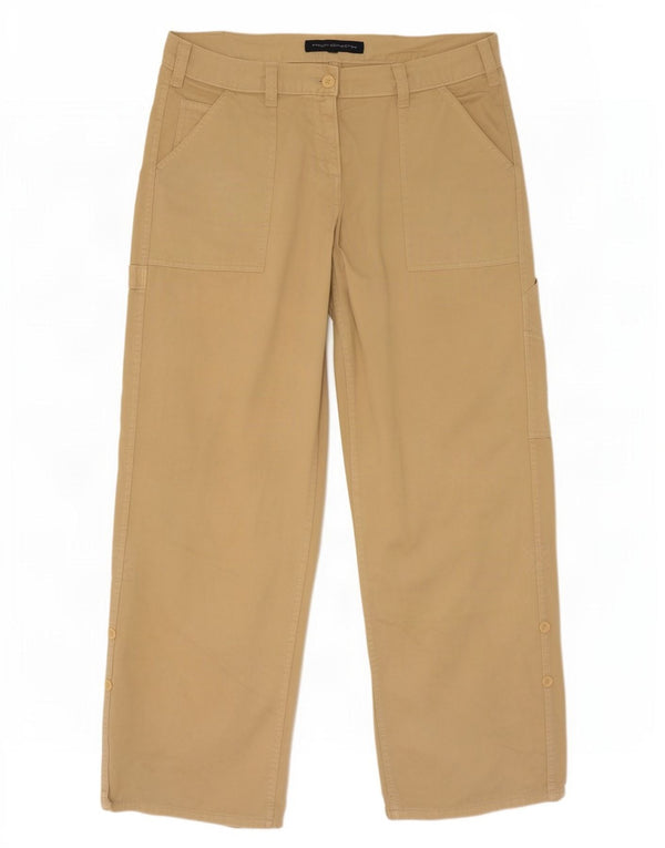 French Connection Pantaloni cargo drepti pentru femei UK 14 Large W34 L32 Bej