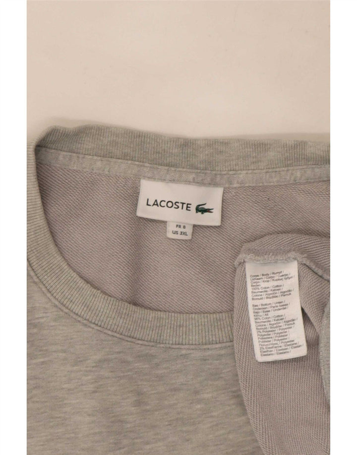 Pulover pentru bărbați Lacoste Mărimea 8 3XL Bumbac cu pete gri