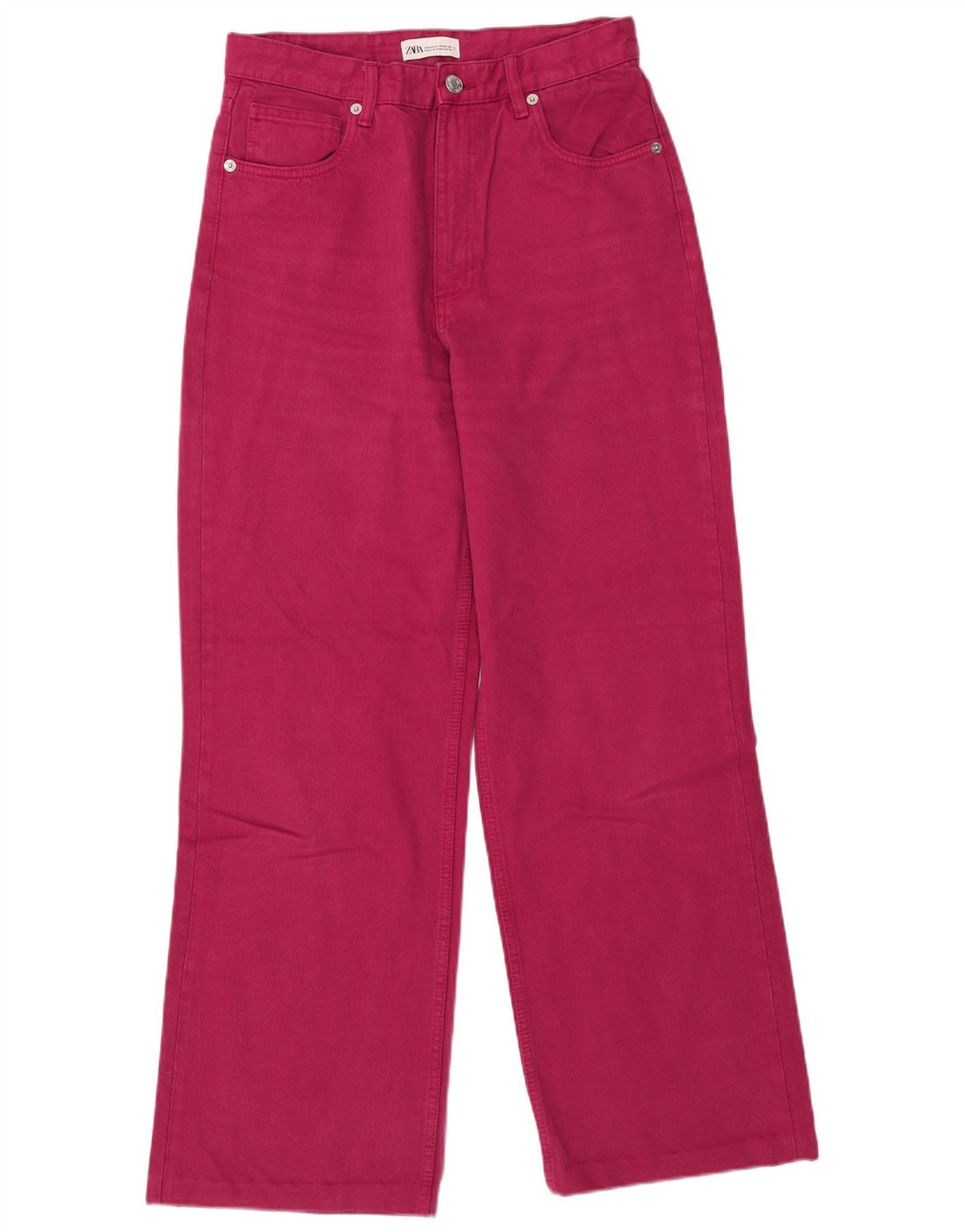 Blugi pentru femeie Zara cu talie înaltă EU 42 Large W32 L32 Burgundy