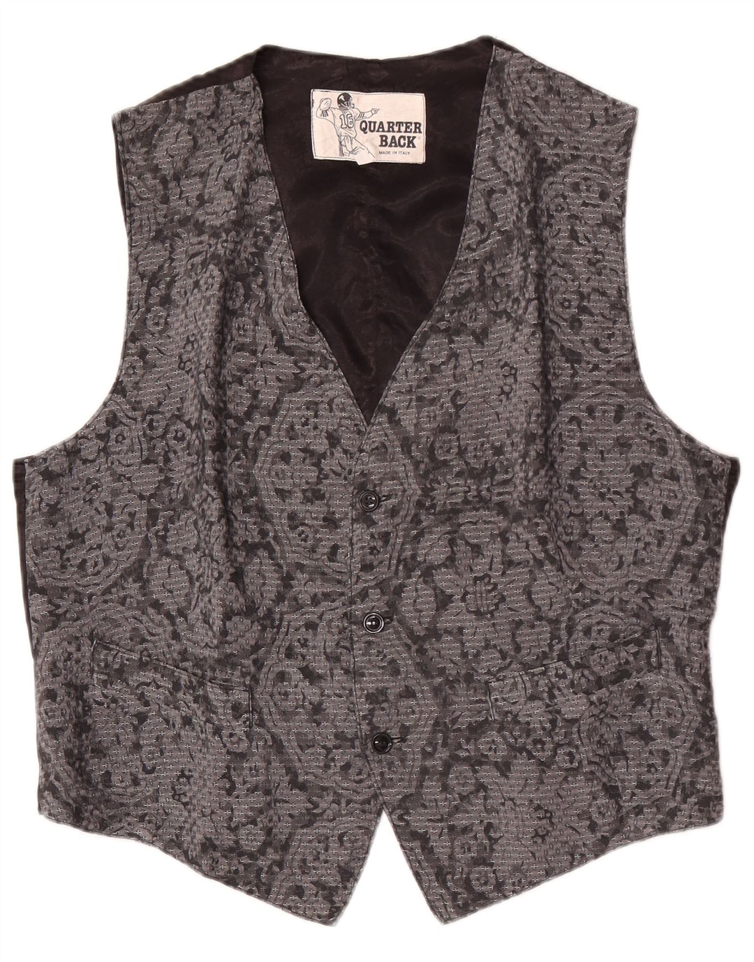 Vestă vintage pentru bărbați, mare, gri, florală