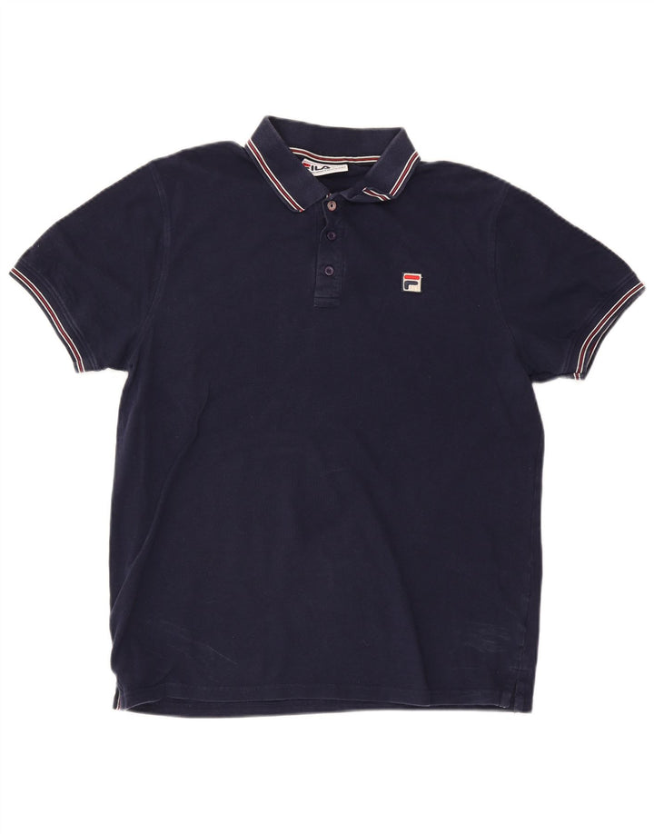 Tricou polo Fila pentru bărbați, mare, bleumarin, cu dungi
