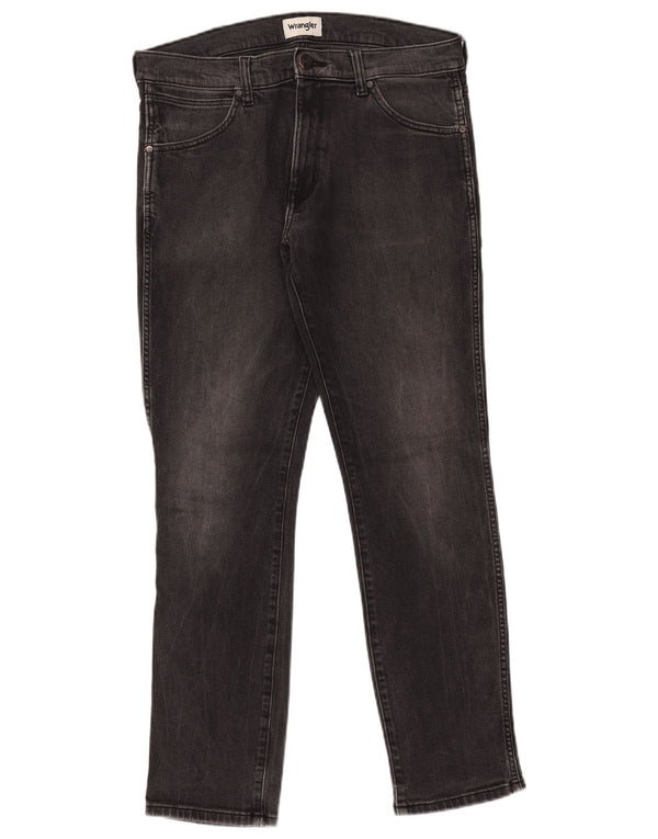 Blugi pentru bărbați Wrangler Larston Slim W33 L32, bumbac negru