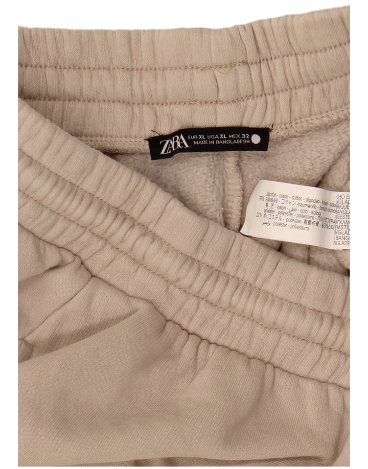 Pantaloni scurți sport pentru bărbați Zara XL, bej, bumbac