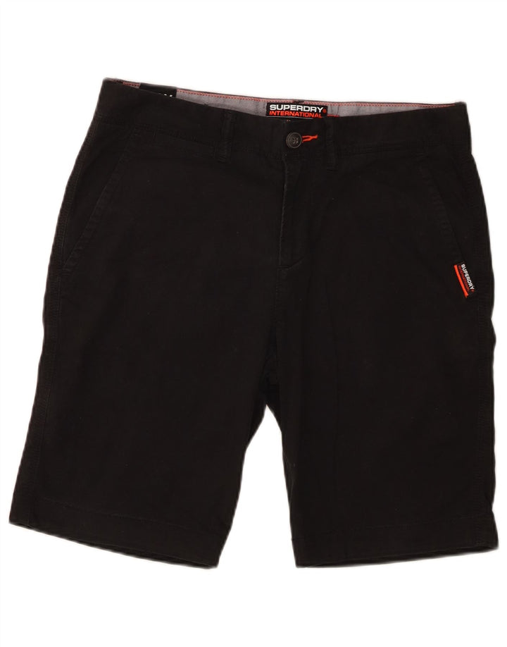 Pantaloni scurți Superdry Slim Chino W30 Bumbac mediu negru