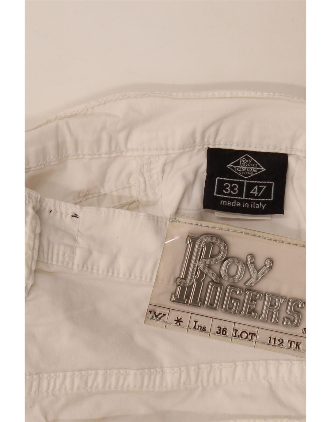 ROY ROGERS Pantaloni Drepți Casual Bărbați L33 L33 Bumbac Alb