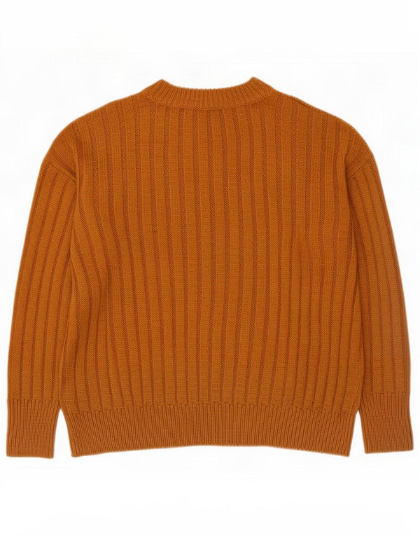 Topshop Pulover cu gât supradimensionat pentru femei UK 10 Small Brown Acrylic