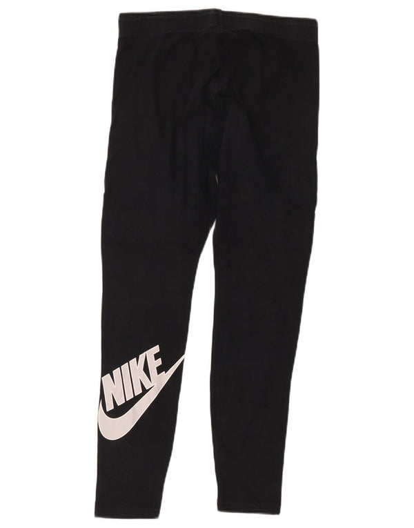Leggings pentru femei Nike UK 12, bumbac mediu negru