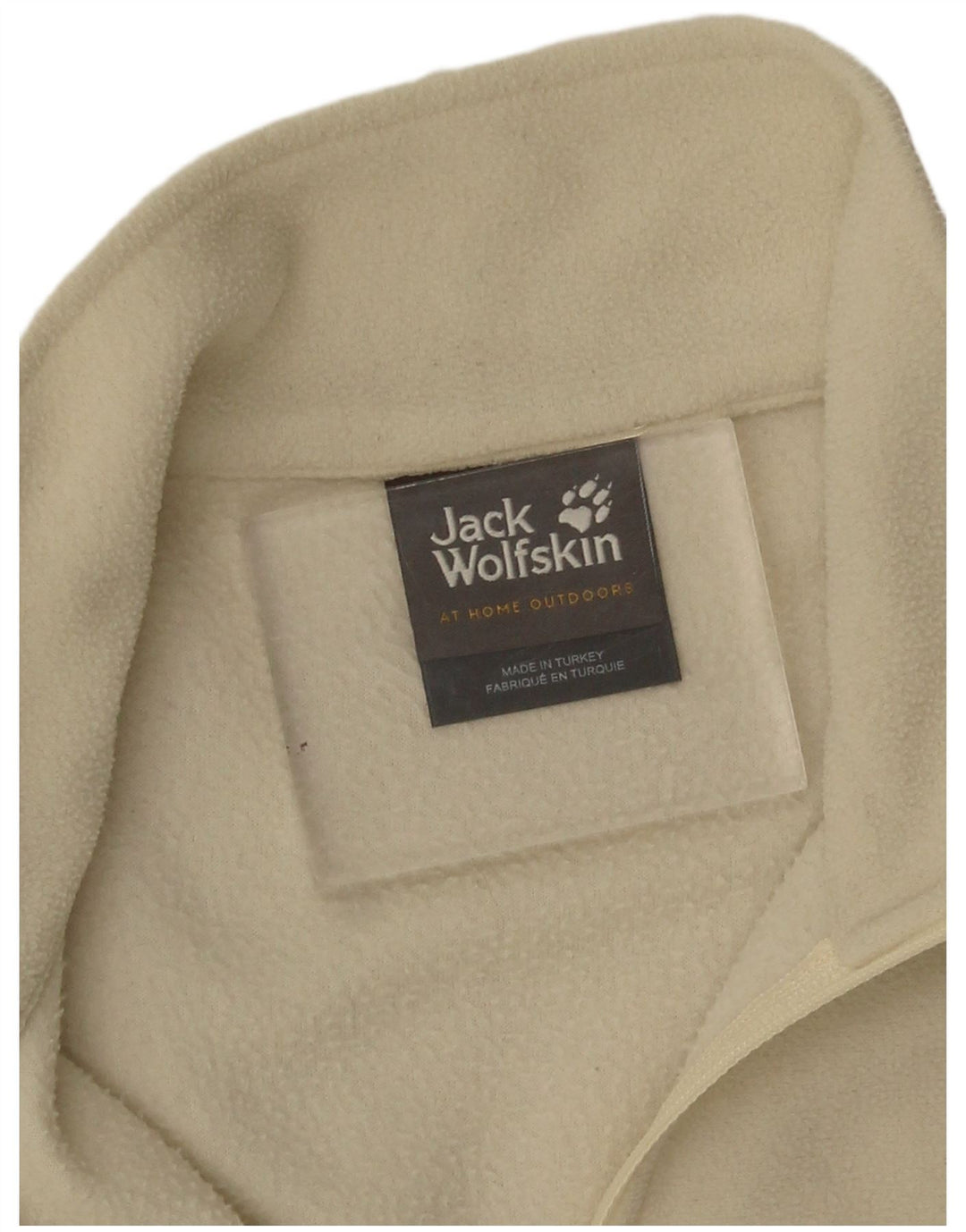 Pulover pentru femei Jack Wolfskin, cu fermoar și gât, din lână UK 12 Poliester mediu bej