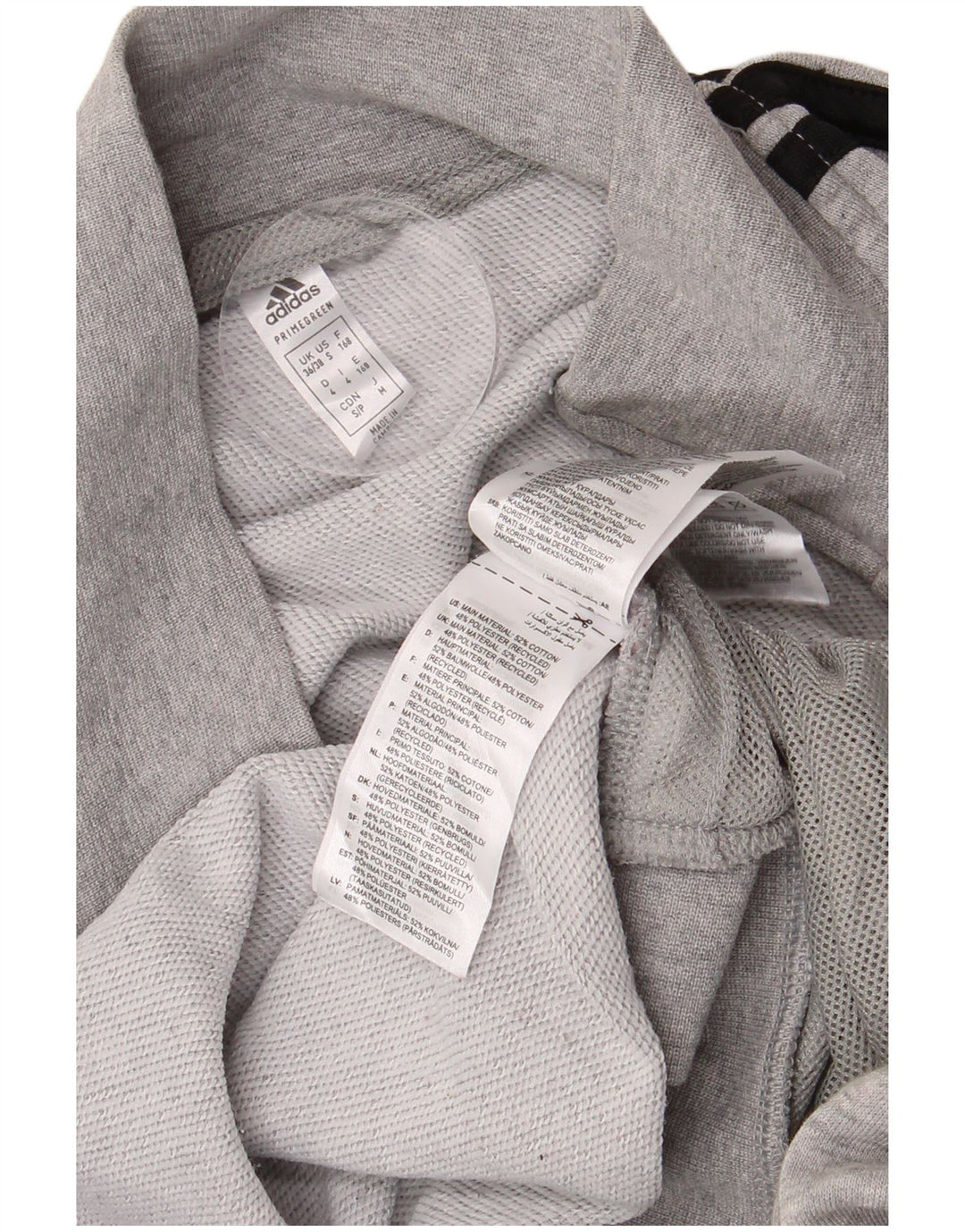 Jachetă de trening pentru bărbați ADIDAS UK 36/38, bumbac cu pete gri mici