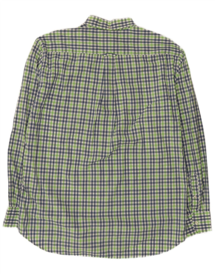GANT Mens Backspin Poplin Regular Fit Shirt XL Green Check Cotton