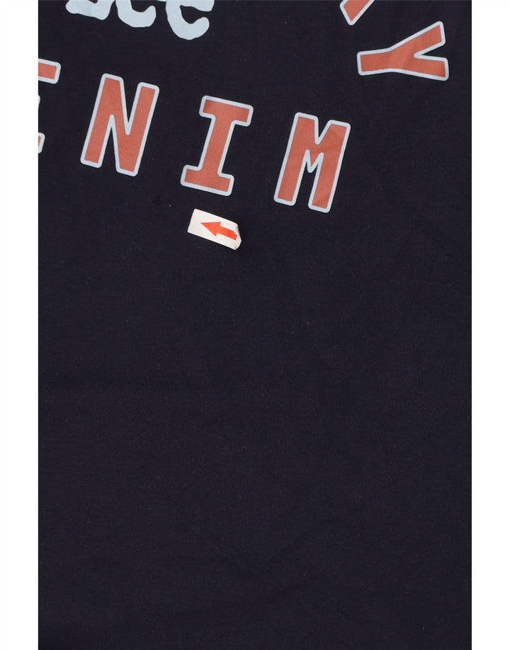 Tricou grafic Lee pentru bărbați, cu croială obișnuită. Top mare din bumbac bleumarin