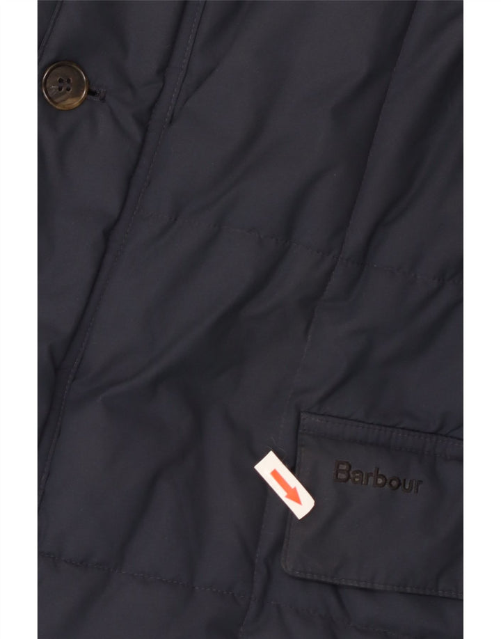Jachetă căptușită pentru bărbați Barbour UK 42 XL bleumarin poliester