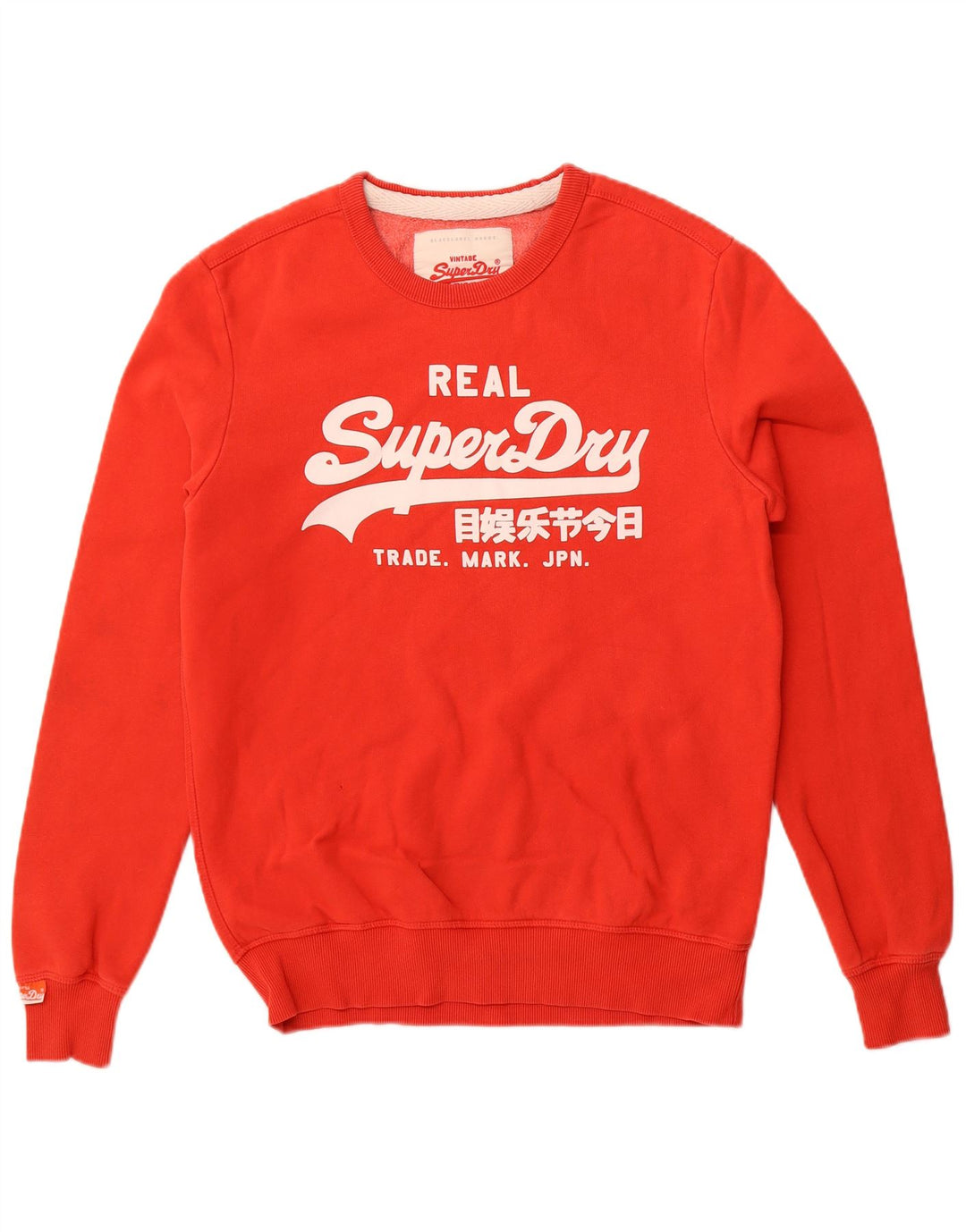SUPERDRY Hanorac grafic pentru bărbați Pulover mare, roșu, bumbac