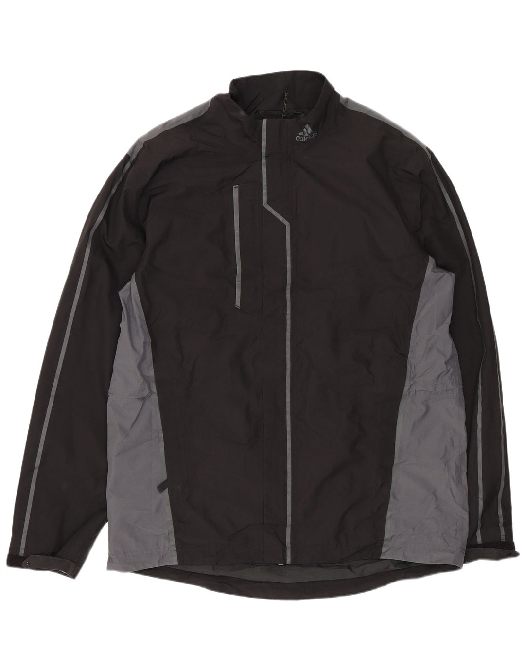 Jachetă Windbreaker cu grafică ADIDAS pentru bărbați UK 42 XL Negru Colorblock