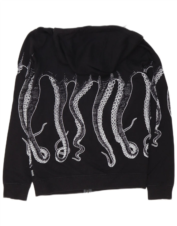 Pulover pentru bărbați Octopus, cu fermoar grafic, bumbac mic, negru