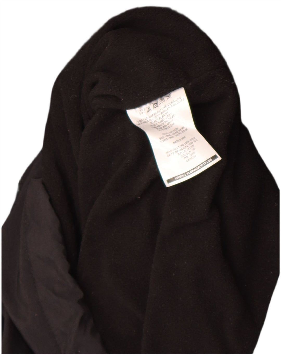 Jachetă Anorak cu glugă pentru bărbați Lyle & Scott UK 40, mare, negru, nailon