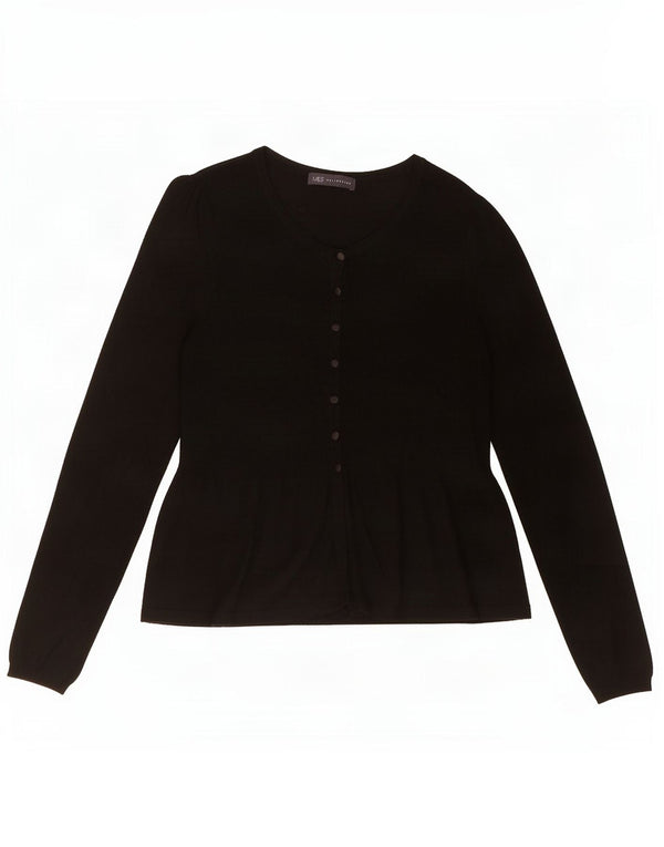 Marks & Spencer Womens Cardigan Sweater UK 14 Medium Black Viscose