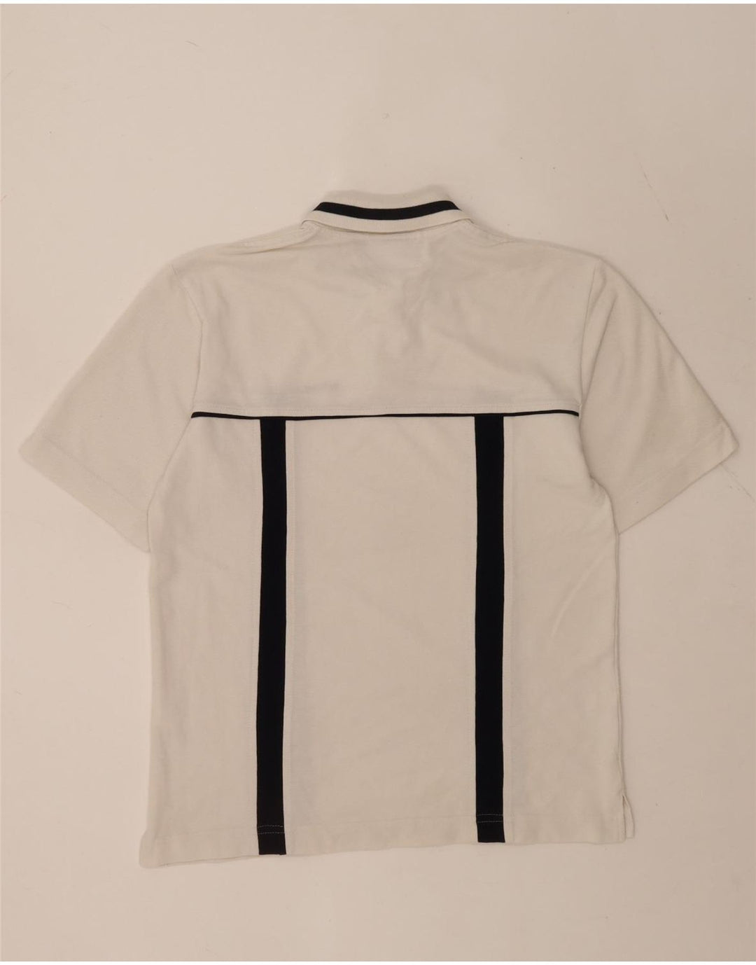 Cămașă polo Sergio Tacchini pentru bărbați, bumbac alb, bloc de culoare