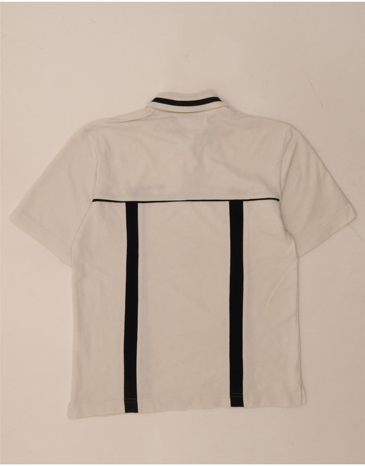 Cămașă polo Sergio Tacchini pentru bărbați, bumbac alb, bloc de culoare