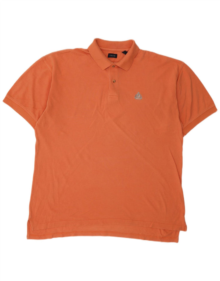 Tricou polo IZOD pentru bărbați, bumbac portocaliu mare