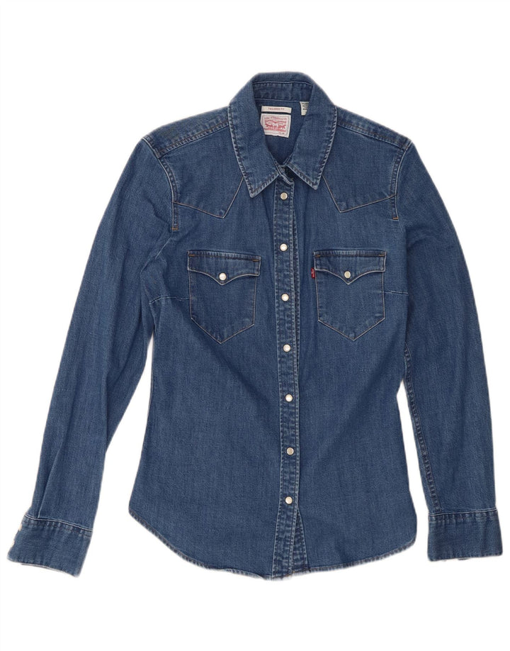Cămașă din denim pentru femei Levi's Tailored Fit UK 6 XS Bumbac albastru