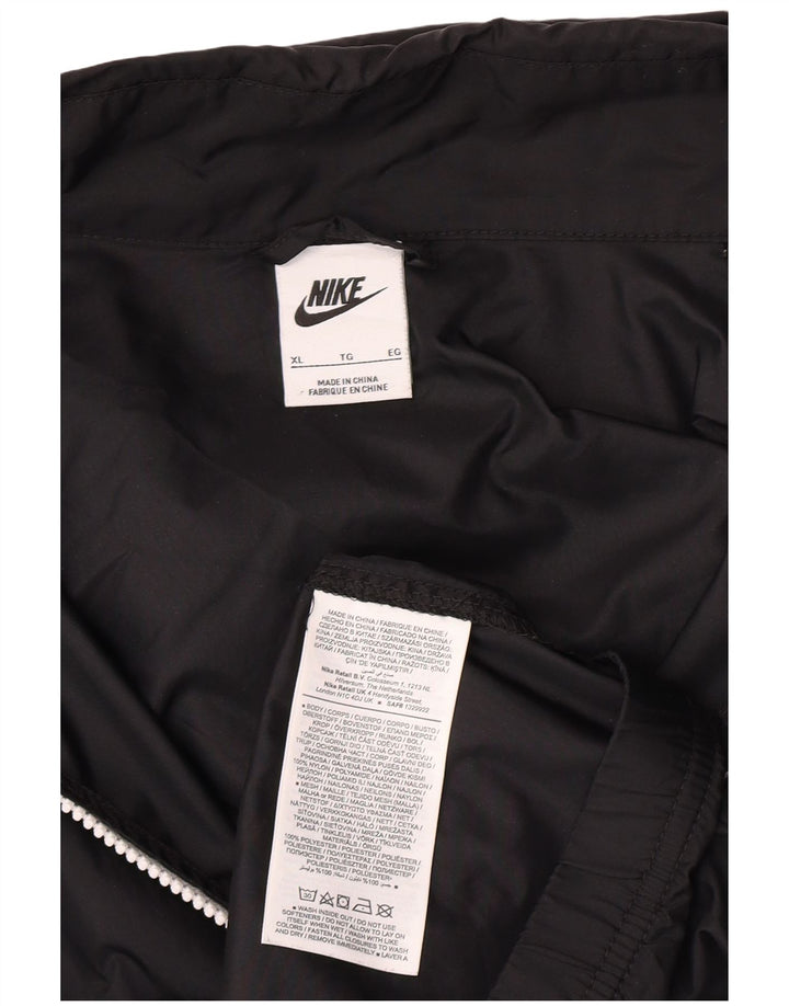 Jachetă de ploaie cu glugă pentru bărbați Nike XL, nailon negru