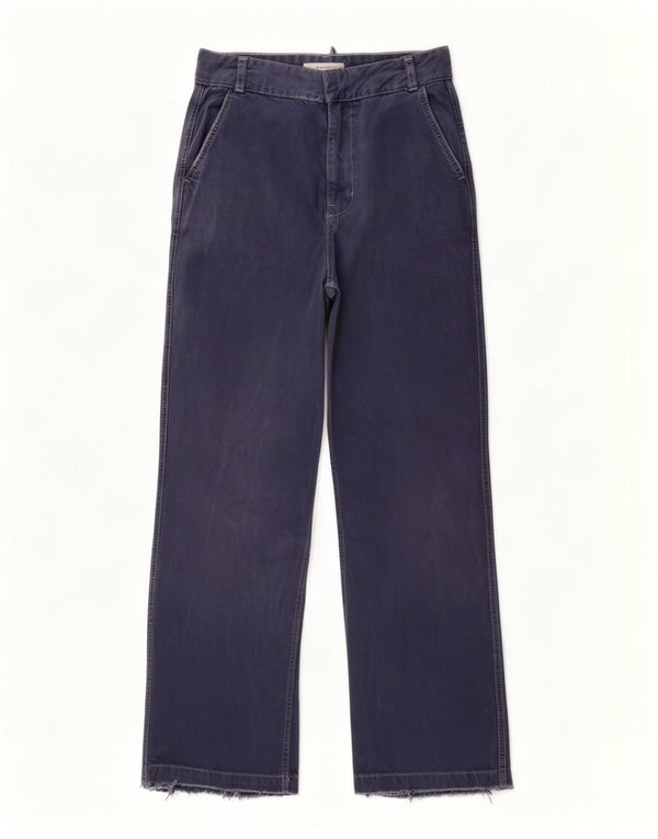 Blugi largi pentru femei cu talie înaltă Zara EU 32 2XS L22 L28 Bleumarin