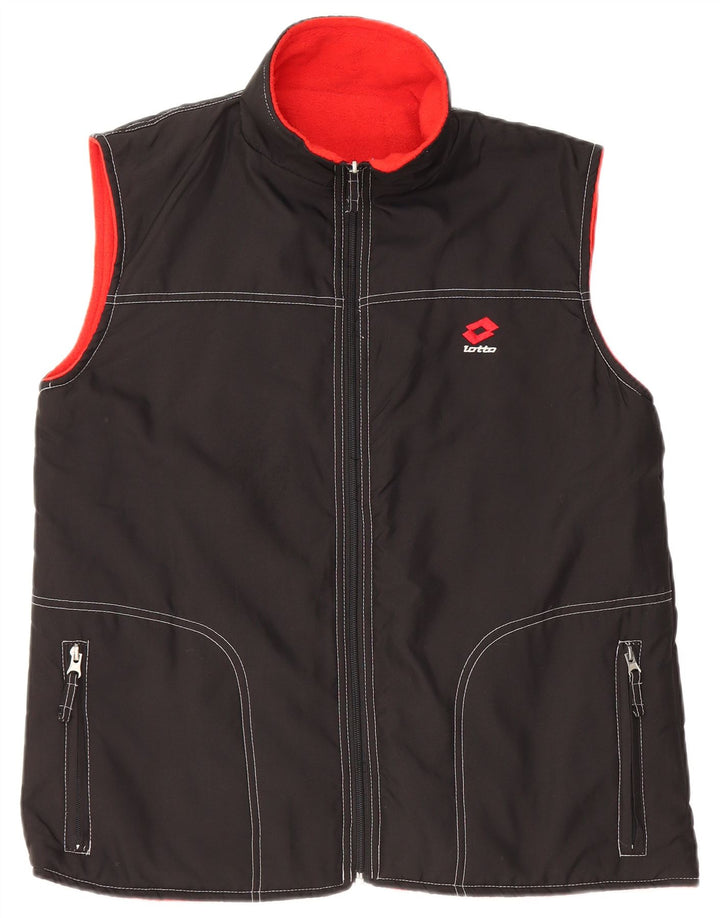 Gilet grafic reversibil pentru bărbați Lotto UK 36 Poliester negru mic