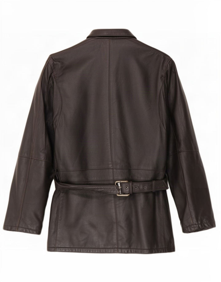 Geaca de piele vintage pentru barbati IT 48 Medium Black