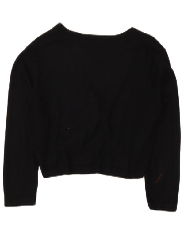 Marks & Spencer Pulover Crop Cardigan pentru femei UK 12 Medium Black Viscose
