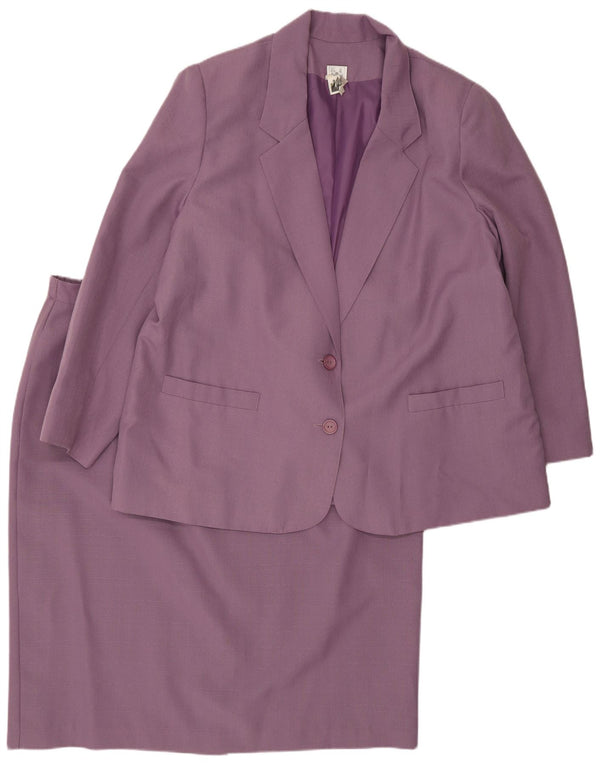 Set fuste vintage pentru femei din 2 nasturi UK 22 3XL W42 Poliester violet