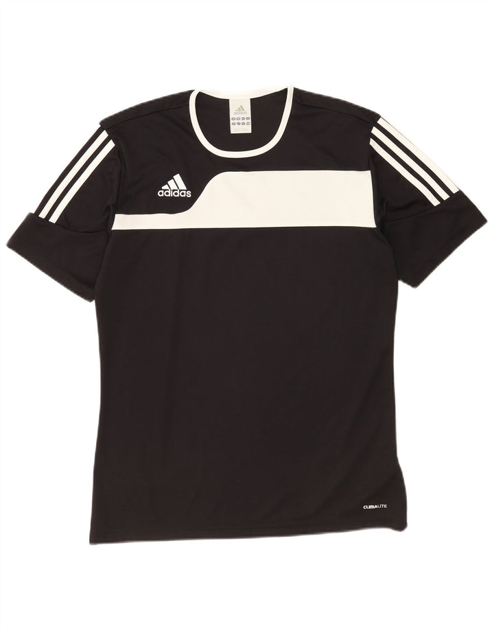 Tricou Adidas Climalite pentru bărbați Top mic, negru, poliester color bloc