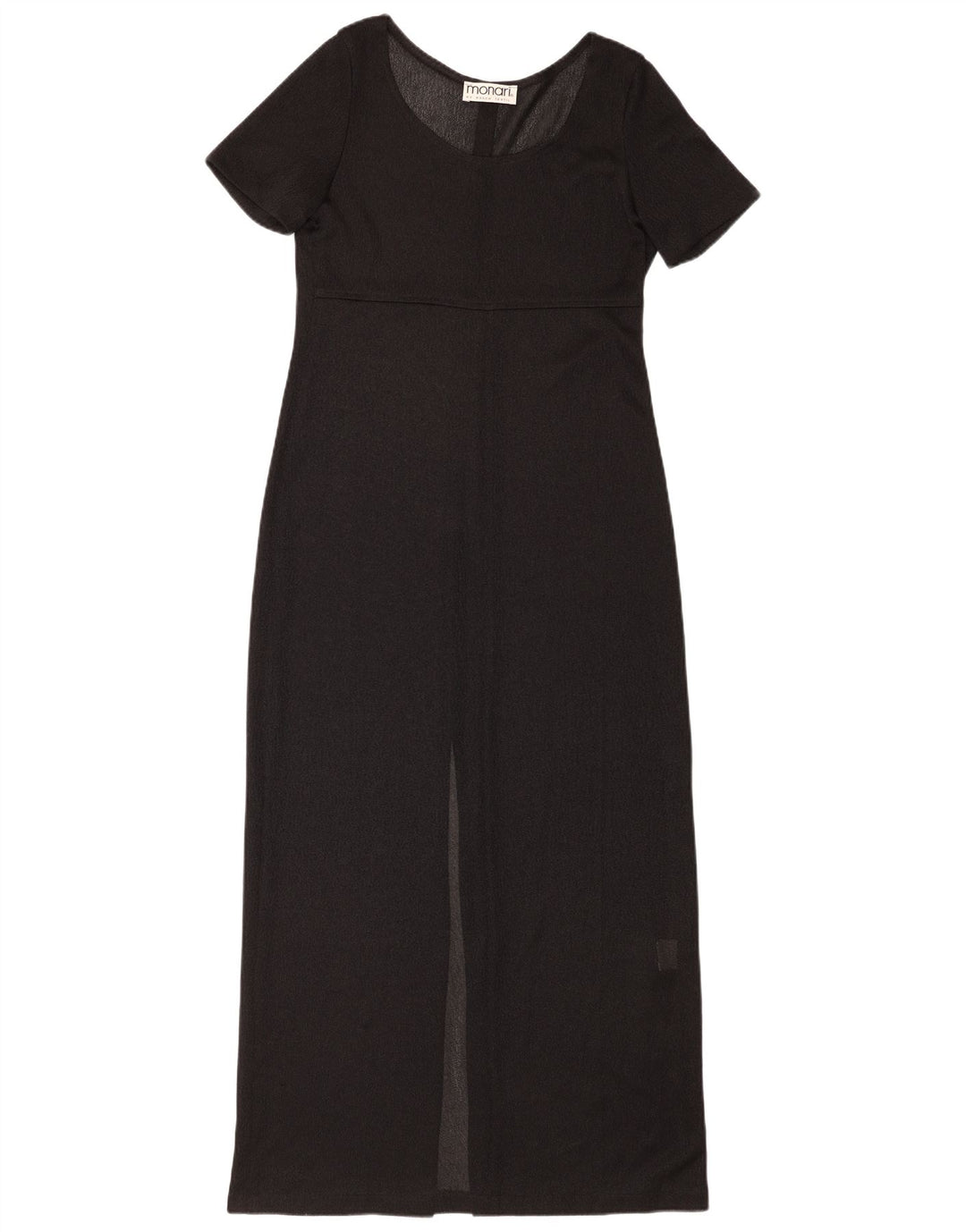 MONARI Womens See Through Maxi Dress UK 12 Medium Black Polyester